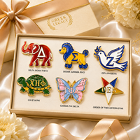 Nouvelle Broche Bijou Personnalisée Tendance pour Femme, Motif Animalier, pour Sororités Grecques (Delta, Sigma, Gamma, Zeta, Chi, OES)
