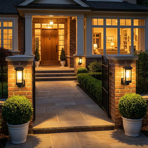 Lumière solaire à détection de mouvement, étanche, murale, LED, éclairage de jardin, allumage/extinction automatique pour cour, patio, allée, sécurité - Product Image 3