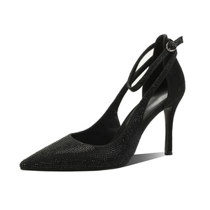 Élégantes Chaussures à Talons Aiguilles Pointues avec Bride Arrière et Sangle Cheville Confortables pour <span class=keywords><strong>Femme</strong></span>, Ornées de Strass, Idéales pour le Bureau, Été comme Hiver - Product Image 3
