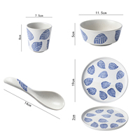 Vaisselle créative japonaise en céramique, assiettes de service individuelles en terre cuite durable, résistantes au four et au lave-vaisselle