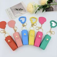 Étui de protection en PVC pour rouge à lèvres miroir, style japonais et coréen, couleur macaron, portable, motif enveloppe rouge, mignon, avec porte-clés, modèle automne 2026