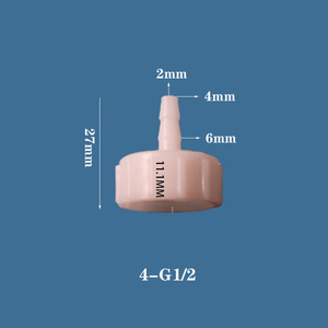 Raccordo femmina a pagoda in polipropilene bianco per acqua, con filettatura interna a 4 punti, dritto, per collegamento tubi - Product Image 2