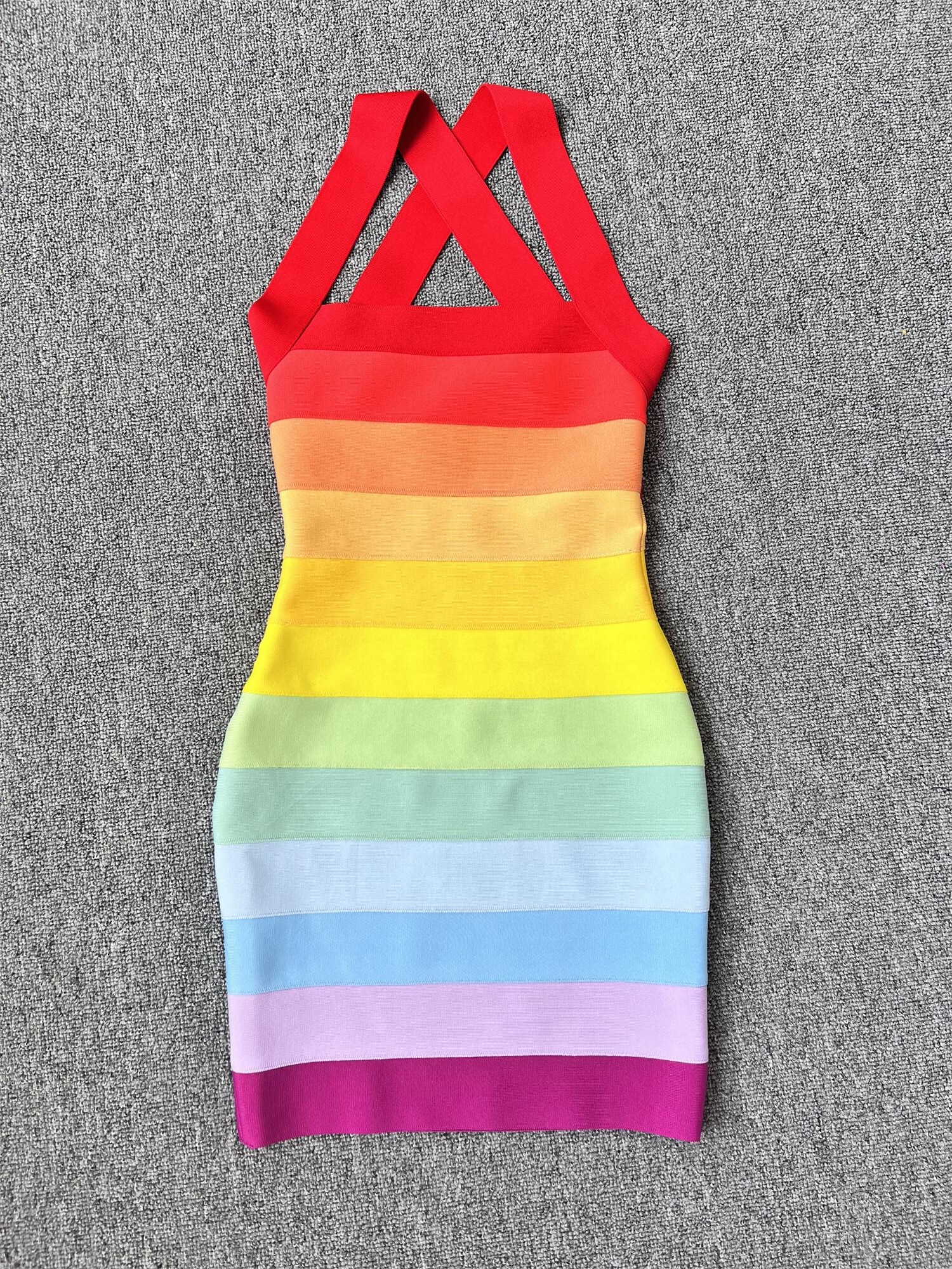 rainbow bandage bodycon dress Rainbow Bandage Dress  Bellabarnett