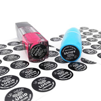 Autocollant rond personnalisé en vinyle imperméable, découpé à la forme, résistant aux UV, pour l'emballage de gloss à lèvres, de dentifrice et de produits cosmétiques pour la peau