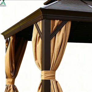 ANCSEM Gazebo de jardin de haute qualité, portable, moderne, durable, en aluminium, pour activités de plein air, gazebo de fête, toit rigide - Product Image 3
