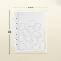 Cuaderno Acrílico Transparente A5 A7, Diario Portátil DIY con Porta Tarjetas, Personalizable, Regalo de Anime Otaku para Estudiantes