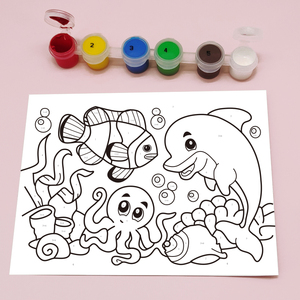 Juguete Educativo de Madera para Pintar por Números, Kit de Pintura Personalizado para Niños, Imagen de la Costa, Juego de Colorear por Números, Manualidades para Niños - Product Image 4