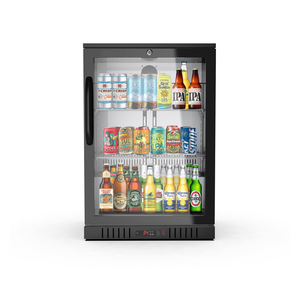 Pequeño refrigerador estrecho para bebidas, lata fría, cerveza, ventilador comercial, refrigeración, barra de vidrio Vertical, nevera para tienda - Product Image 3