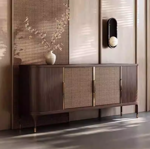 Suministro DE FÁBRICA DE China Aparador de comedor Sala de estar Gabinete de almacenamiento de ratán Almacenamiento Gabinete de almacenamiento de sala de estar - Product Image 5