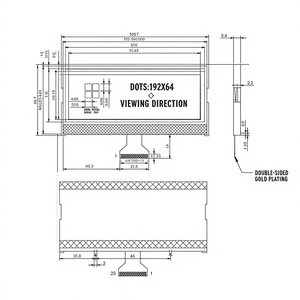 COG19264 黑屏 3.3V <span class=keywords><strong>LCM</strong></span> 模块 192x64 5000cd/m2 亮度 - Product Image 4