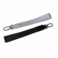 Porte-clés personnalisé en nylon jacquard, mousqueton ovale en métal, patch renforcé en PU, logo personnalisé, cadeaux promotionnels pour événements