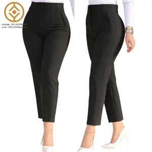 Dames Effen Kleur Casual Broek Met Hoge Taille En Dames Broek