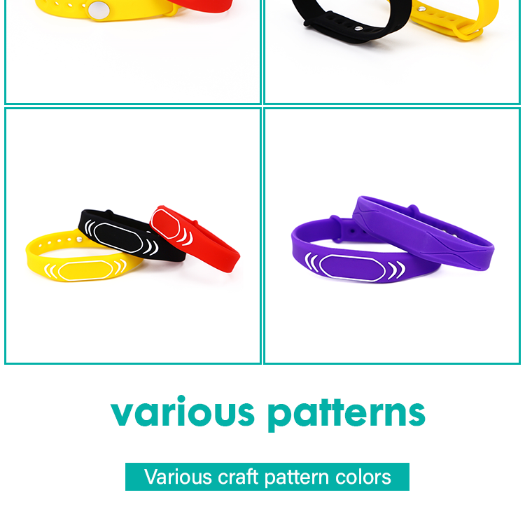 2022 Newly OEM High Quality RFID Silicone Bracelets with Customized Personal Logo for  Festival/ Events