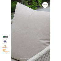 Chaise de salle à manger BHR pour l'extérieur, cadre en aluminium résistant aux intempéries, coussin imperméable, design moderne pour hôtel, jardin, entièrement personnalisable