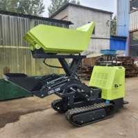 Cartiwell Mini Dumper Chenillé Multifonctionnel 1000 kg, Mini Transporteur et Camion Benne pour la Construction