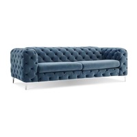 Ensemble de canapés design multifonctionnel en velours de luxe léger, style français, italien et américain, rembourrage en éponge haute densité pour salon et chambre à coucher