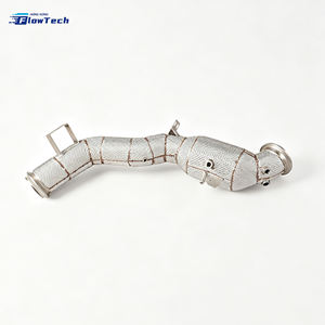 ท่อดาวน์ไปป์ FlowTech T304 สแตนเลสสตีลประสิทธิภาพสูง พร้อมแผ่นกันความร้อน สำหรับ Mercedes C43 C63 W206 M139 2.0T แบบยึดติดโดยตรง - Product Image 5