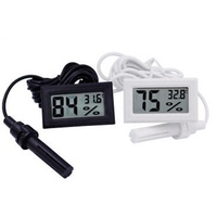 FY-12 Digital higrómetro para interiores, Monitor LCD de temperatura, Monitor LCD, medidor de temperatura y humedad para exteriores