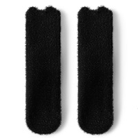 Damen Mid-Calf Faux Nerz Woll socken Herbst Winter Fleece gefüttert Verdickte anti bakterielle Deodorant Schlafs ocken Täglicher Gebrauch Strumpfwaren