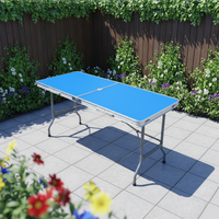 Table de salle à manger pliable moderne en alliage d'aluminium/fer, étanche et durable, pour extérieur, hôpital, salon, hôtel, conférence
