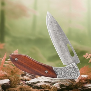 Cuchillo Plegable de Acero Inoxidable de Grado Industrial para Camping y Caza al Aire Libre, Mango de Madera de Palisandro, 185 mm, Portátil, OEM - Product Image 2