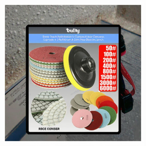 Wet <b>Polishing</b> Pads Set OEM Buffing Grinding Discs Grit 150 for <b>Marble</b> Quartz Concrete Floor - Product Image 4
