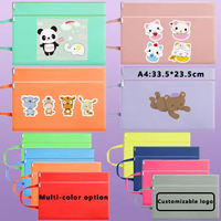 Pochette de classement portable A4 imperméable en tissu Oxford à fermeture éclair, simple/double couche, pour documents et fournitures de bureau polyvalentes