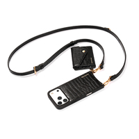 Portefeuille portable de luxe en cuir pleine fleur, étui pour téléphone portable avec porte-cartes magnétique détachable pour iPhone