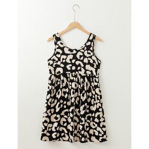 Dear-Lover Western Ropa Mujer Estampado de leopardo Cuello en U Sin mangas Cintura alta Tanque Mini vestido - Product Image 3