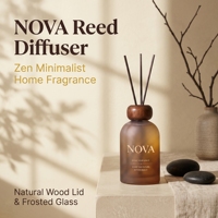 NOVA Individuelles Logo Glas Umweltfreundlicher Langlebiger Reed-Diffusor Firmengeschenk & Hotel-Lufterfrischer Aroma-Diffusor-Set