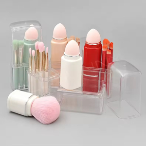 Vente en gros 8 en 1 mini ensemble de pinceaux de maquillage doux portables de voyage ensemble de pinceaux de maquillage de beauté et d'éponge mélangeur avec étui - Product Image 2