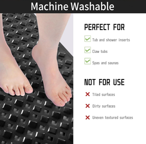 Tapis de bain antidérapant en PVC tapis de sol doux et absorbant à motif fantaisie pour la maison et l'hôtel tapis de douche moderne - Product Image 5