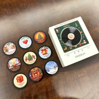 Boîte à musique en acrylique lumineuse NFC avec chansons et images personnalisables, aimant pour réfrigérateur