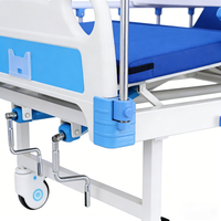 Lit médical manuel 2 fonctions de haute qualité pour patient, vente en gros d'usine, lit d'allongement ABS pour soins infirmiers, usage hospitalier