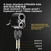 Pompe à vélo de précision 2-en-1 avec adaptateur de dégonflage automatique pour valves Schrader et Presta, pour gonflage des pneus de voiture, moto et vélo