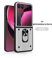 Protection antichoc de haute qualité 180 couverture arrière rabattable TPU + support de bague PC magnétique pour Motorola Razr 50 Ultra/40/50 coque de téléphone