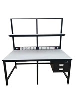 Table de travail avec tiroir, antistatique, station de travail ESD, établi en aluminium pour ligne d'assemblage, vente de liquidation de stock Leenol