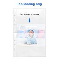 50 pcs 6 trous et 2 pochetsTrading Gaming Card Sleeves Stockage Portefeuilles Album Page Collection Timbre Enveloppe Manches