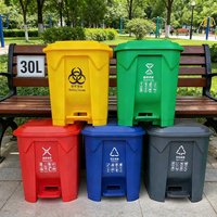 Vente en gros de poubelle à déchets en plastique de 30 L avec pédale pour la cuisine, le bureau, la restauration