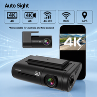 Caméra embarquée haut de gamme pour voiture, deux caméras, avant 4K, arrière 4K, pour enregistreur, assistant de conduite automobile, WIFI, GPS, vision nocturne HD, caméra de tableau de bord de sécurité