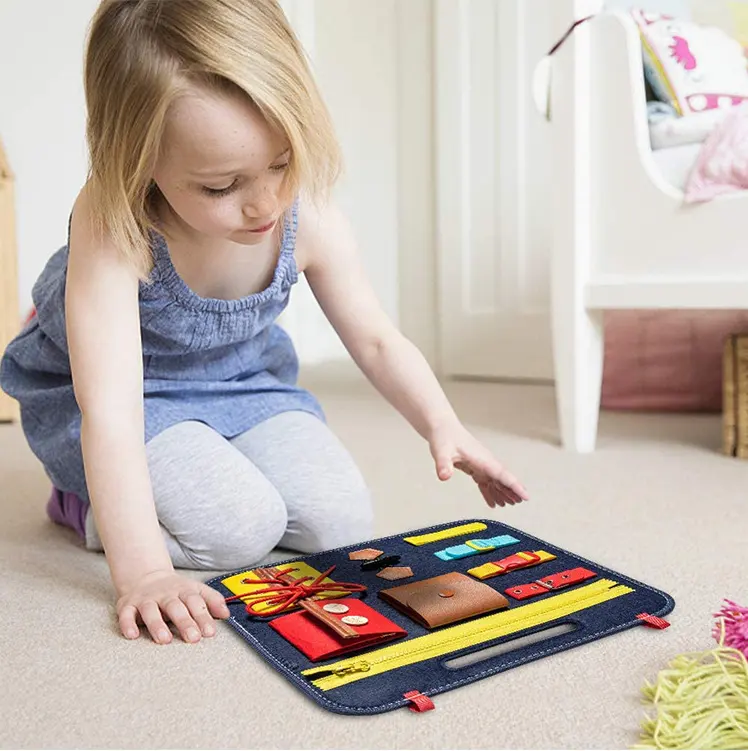 Activity Busy Board Premium Soft Fabrics Felt Material Educational Learning Toys