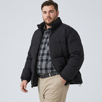Blouson matelassé décontracté pour homme, col montant, fermeture éclair intégrale, poches, cordon de serrage, chaud pour l'hiver, grandes tailles, surdimensionné, 90% 6XL
