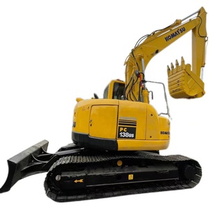 Excavadora hidráulica original japonesa de 13 toneladas usada pc128us pc138us Komatsu excavadora sobre orugas con hoja y pulgar - Product Image 1