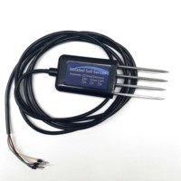 Sensor Tanah 7-in-1 RS485 Modbus untuk Pengukuran Kelembaban, Suhu, Kelembapan Udara, EC, pH, dan NPK dengan Probe Baja Tahan Karat untuk Pertanian