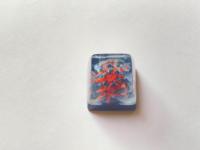 Keycap en résine transparente Volcano Sakura Snow Mountain, fait main par un artisan, 1u, disponible en SA