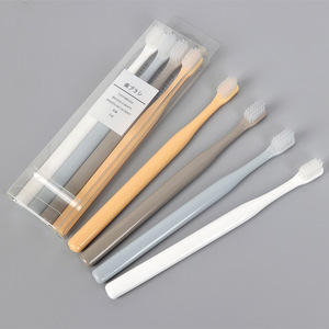 Soft Bristle Small <b>Head</b> <b>Toothbrush</b> 4 Pack Japanese Style Travel Set - Product Image 2