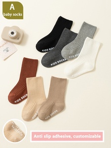 <span class=keywords><strong>Calcetines</strong></span> <span class=keywords><strong>Antideslizantes</strong></span> para Bebé, <span class=keywords><strong>Calcetines</strong></span> de Algodón Suave con Nervaduras Verticales, <span class=keywords><strong>Calcetines</strong></span> para Recién Nacidos, Niños y Niñas, Logotipo Personalizado OEM, <span class=keywords><strong>Calcetines</strong></span> para Bebés Personalizados - Product Image 4