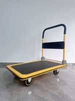 Carretilla de Mano de 4 Ruedas, Plegable, de Alta Capacidad de Carga
