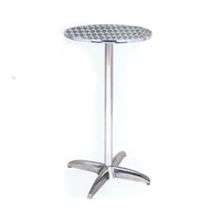 Table de bar haute en aluminium pour loisirs de plein air