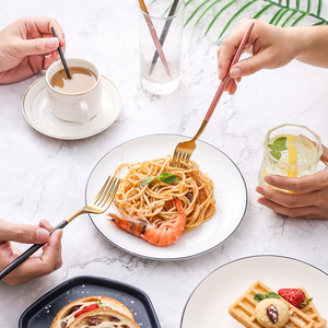 Cao cấp 24 cái thiết lập dao kéo Flatware Bạc đặt dày xử lý thép không gỉ thiết lập dao kéo - Product Image 4